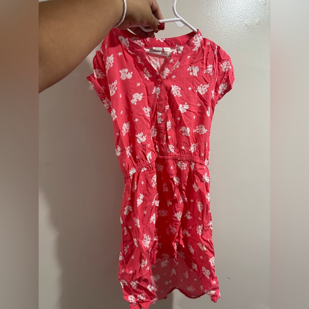 Floral Pink Button-Up Dress